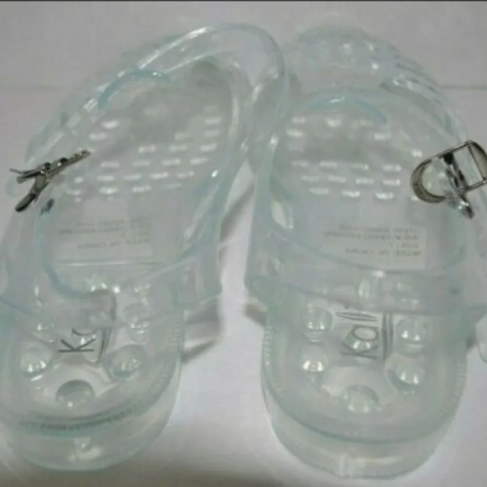 Women Low Flat Heel Gladiator Water Summer Shoes Jelly Fisherman Sandals CLEAR